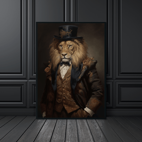 Renaissance Lion Portrait Print