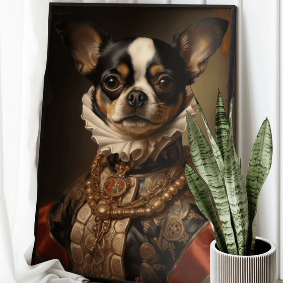 Chihuahua Victorian Portrait Print