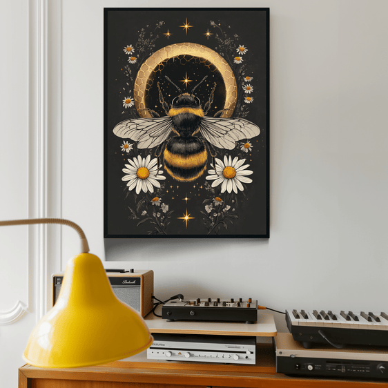 Floral Bee Print