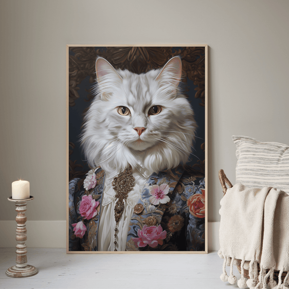 Turkish Angora Cat Print 