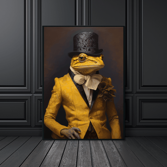 Yellow Poison Dart Frog Portrait Print 