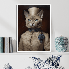 Burmese Cat Portrait Print