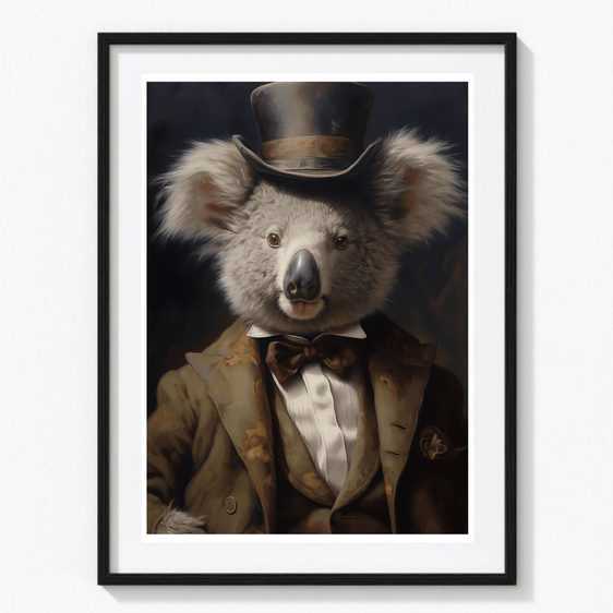 Koala Bear Vintage Portrait Print