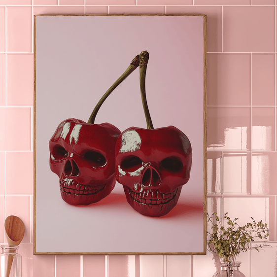 Pink Skull Wall Art