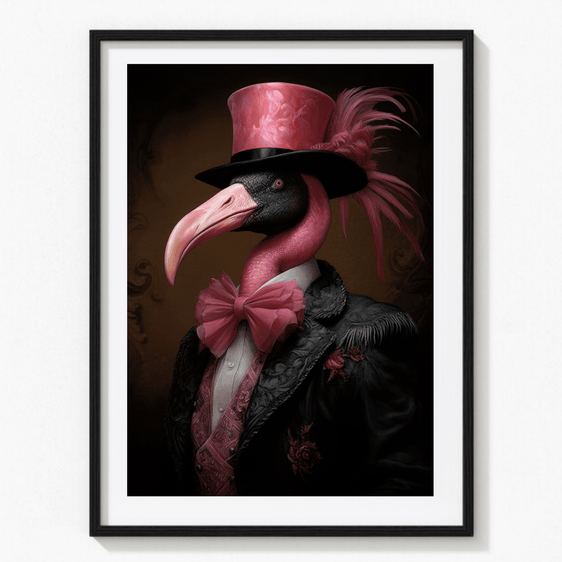 Flamingo Animal Portrait Print 