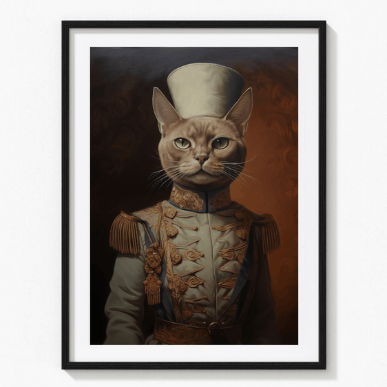  Burmese Cat Portrait Print