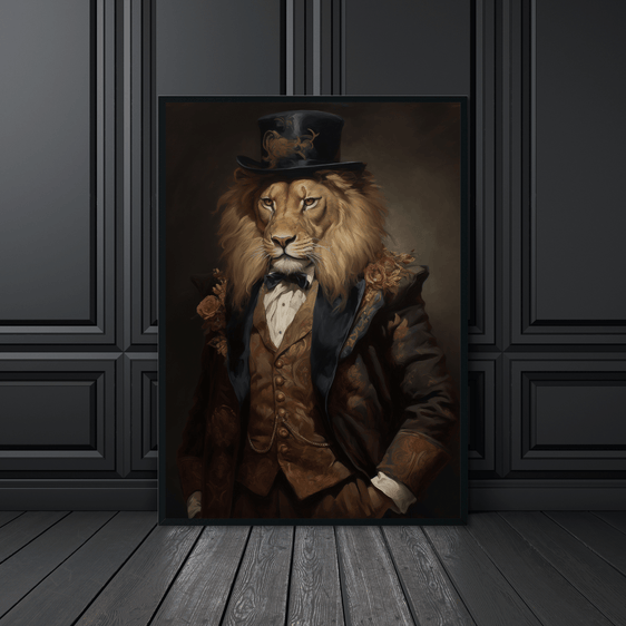 Renaissance Lion Portrait Print 