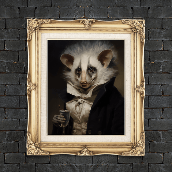 Possum In Renaissance Outfit