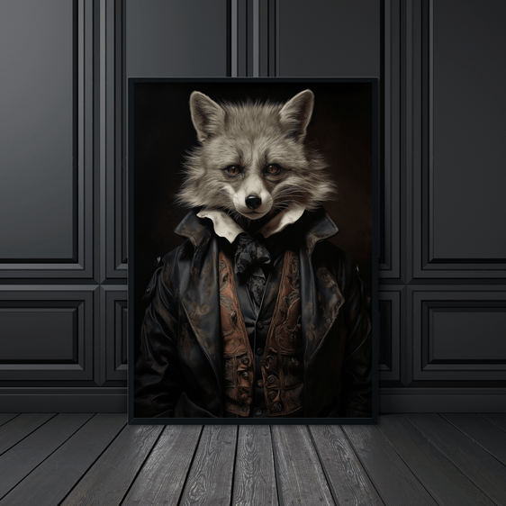 Silver Fox Portrait Print 