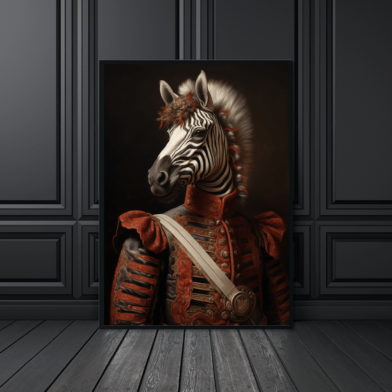 Zebra Animal Portrait Print 