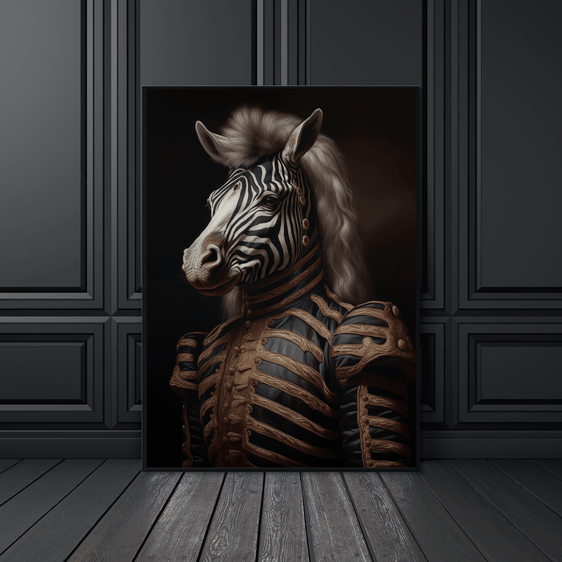 Zebra Animal Portrait Print 