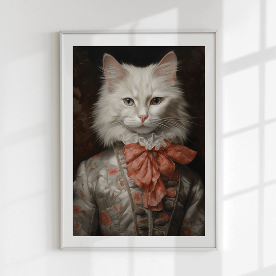 Turkish Angora Cat Print 