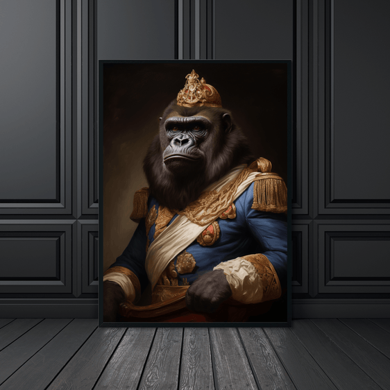 Gorilla Animal Portrait Print 