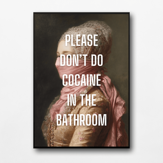 Please Don't Do Cocaine In The Bathroom Print 