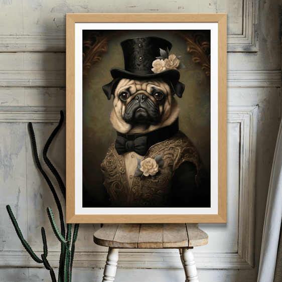 Funny Pug Wall Art