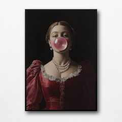 18th Century Baroness Blowing A Bubble Print