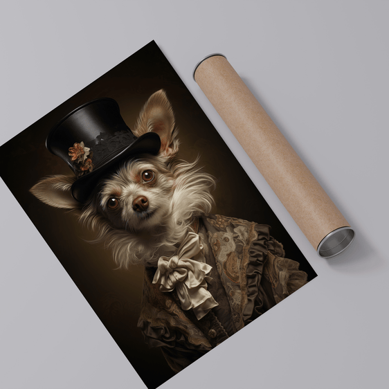 Renaissance Chinese Crested Dog Print