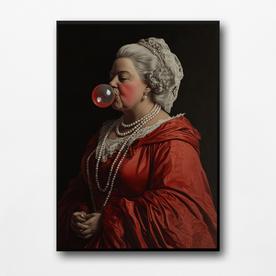 Queen Victoria Blowing A Bubble Print