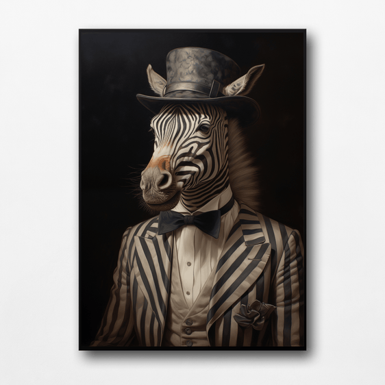 Zebra In Victorian Outfit