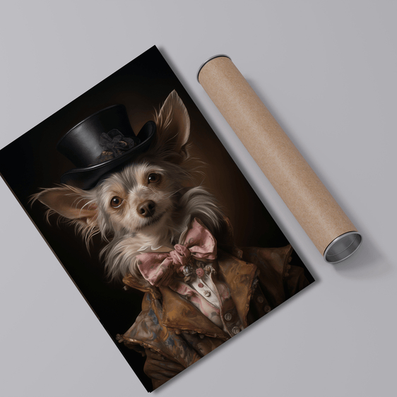 Renaissance Chinese Crested Dog Print