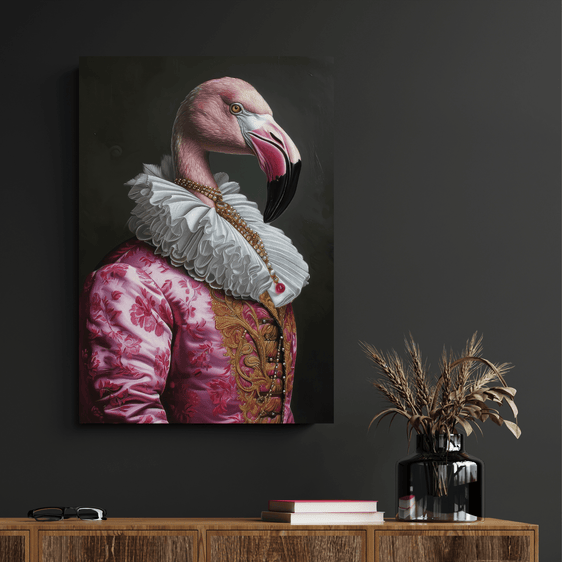 Flamingo Animal Portrait Print 