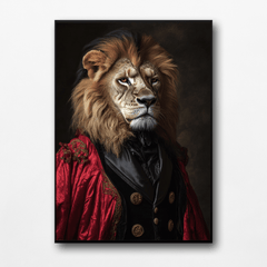 Lion In Renaissance Outfit Print