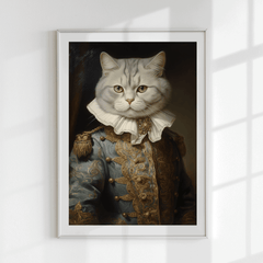 British Shorthair Cat Portrait Prints