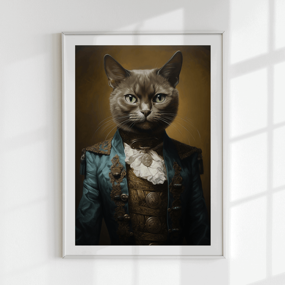 Burmese Cat Portrait Print