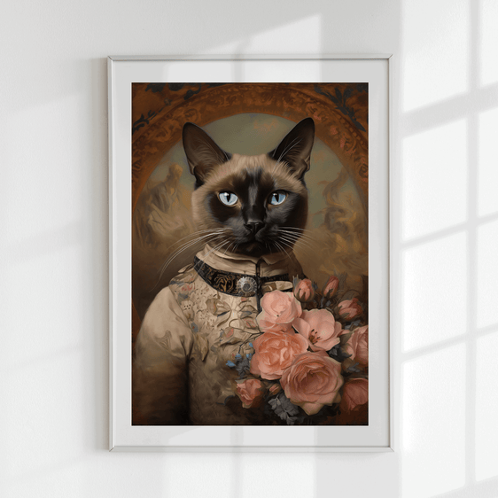Siamese Cat Portrait Prints