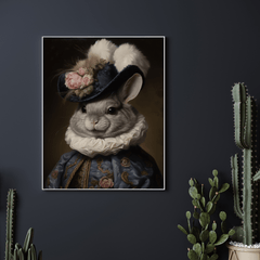 Chinchilla Vintage Portrait Print