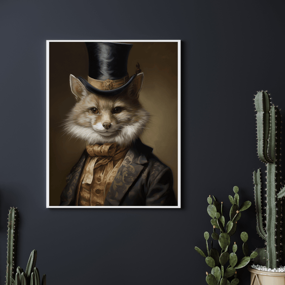 Lynx Vintage Portrait Print