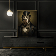 Pitbull Vintage Portrait Print 