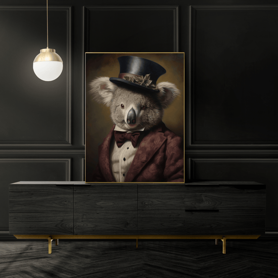 Koala Bear Vintage Portrait Print 