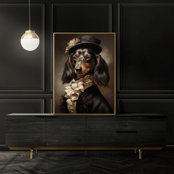 Dachshund Vintage Portrait Print 