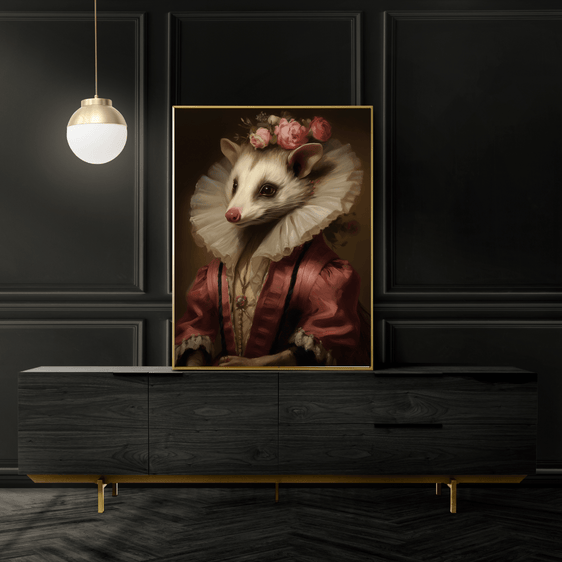 Possum In Renaissance Outfit 