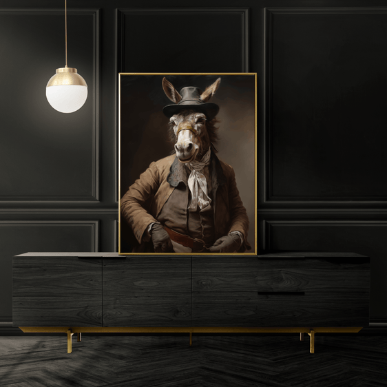 Donkey In Renaissance Outfit Print 