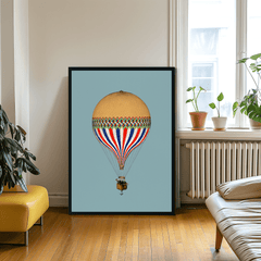 Vintage Hot Air Balloon Print